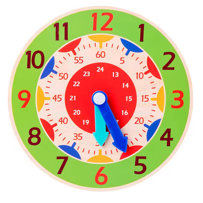 Horloge en bois Montessori – Outil pédagogique