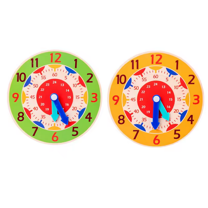 Horloge en bois Montessori – Outil pédagogique
