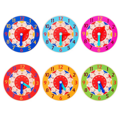Horloge en bois Montessori – Outil pédagogique