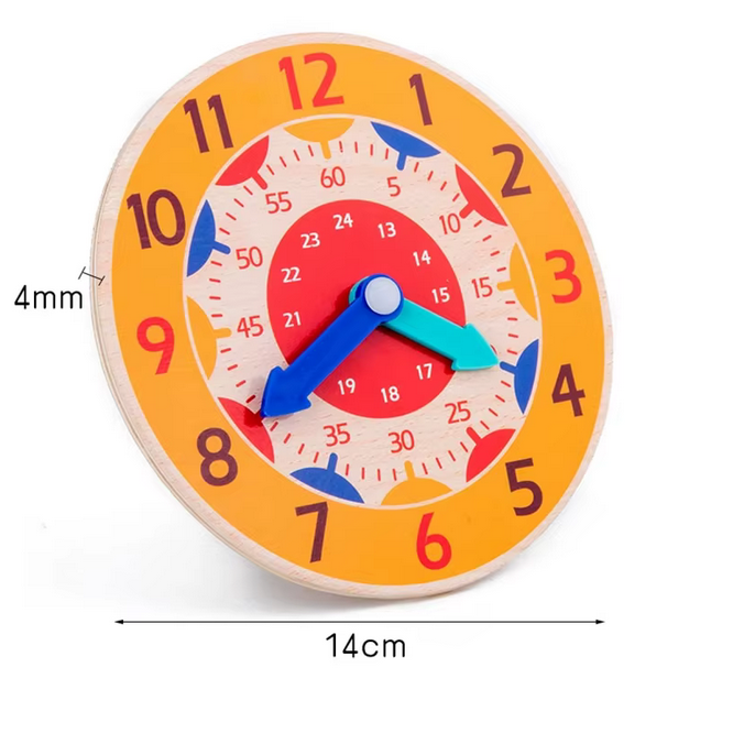 Horloge en bois Montessori – Outil pédagogique