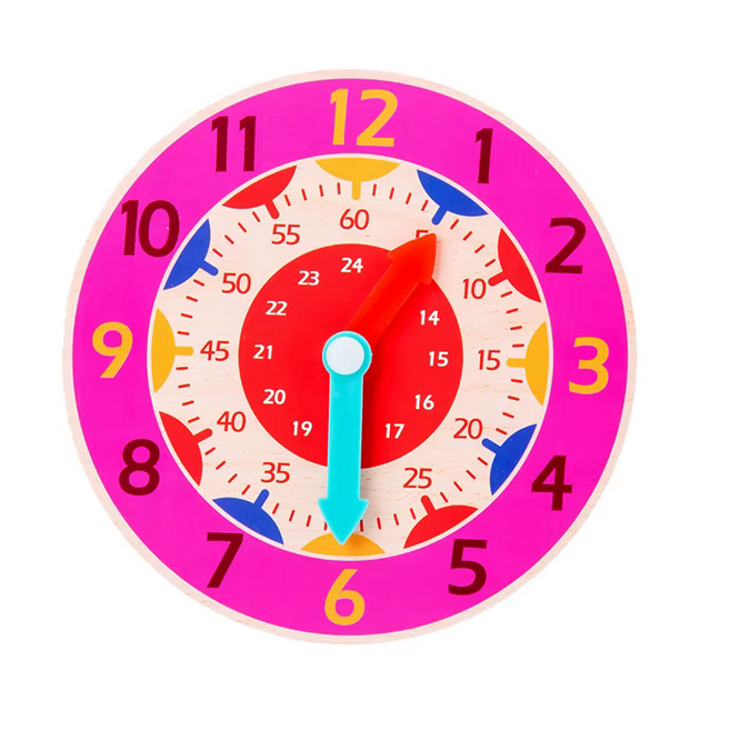 Horloge en bois Montessori – Outil pédagogique