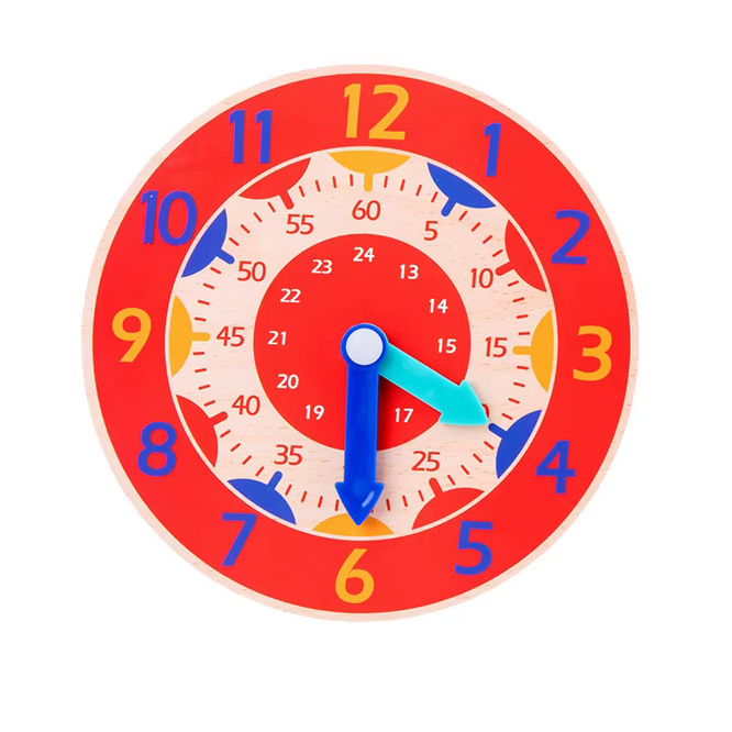 Horloge en bois Montessori – Outil pédagogique