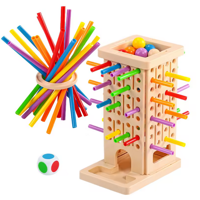 Jeu de tri Montessori – Formes géométriques 3D en bois (dès 3 ans)